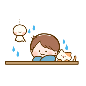 体調不良の子どものイラスト